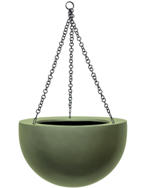 Gradient Hanging Bowl Matt Forest Green